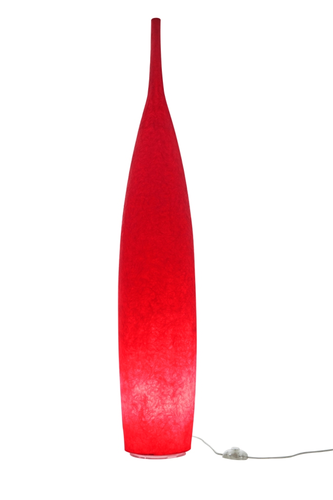 Lampada Da Pavimento Tank 1 In-Es Artdesign Collezione Luna Colore Rosso Dimensione 142 Cm Diam. 23 Cm